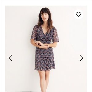 Madewell Orchard FlutterSleeve Dress in Fan Floral
